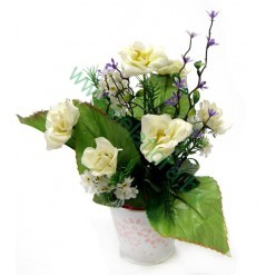 Композиция "Розы садовые в ведерке" БФ10063